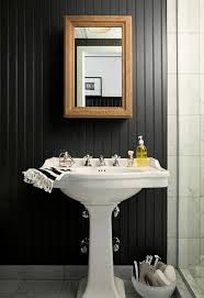 The Brooklyn Home Company Emily Gilbert Eclectic Black And White Rustic Art Deco Modern Bathroom Bead Board Walls Beadboard Backsplash Wainscoting Styles