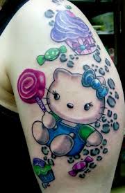 20 crazy hello kitty tattoos my hello kitty tattoo in honor of my grandmother. Shoulder Hello Kitty Tattoo By Bubblegum Art