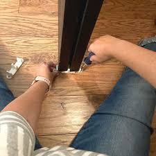 Most sliding closet doors only have brackets at the top. How To Paint And Fix Sliding Closet Doors The Palette Muse