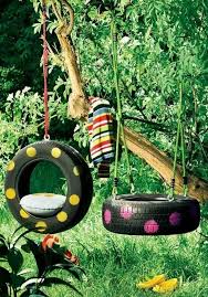 What A Beautiful Swing Set Lucy Beyond Imagination Reuse Old Tires Gardening For Kids Backyard Fun