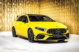 Hollmann International Sur Instagram Mercedes Benz A 45 S Amg 4matic Color Sun Yellow Upholstery Leather Black Mercedes Benz Mercedes Mercedes Benz Amg