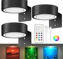 3Pack Picture Lights for Wall, RGB Color Changing Led Art ...