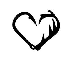 Download Custom Hook And Antler Heart Car Decal Custom Car Decal Car Vinyl Heart Decals Custom Vinyl Antlers