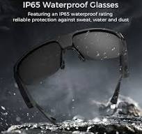 Alpha Digital Polarized UV400 Bluetooth Smart Glasses with Open-Ear Audio,  Built-in Mic, IP65 Waterproof, 5-Hour Battery