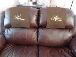 Recliner Headrest Covers Popular Set That Protects Your Furniture Www Stitchnartbymichelle Com Leather Couch Covers Arm Chair Covers Headrest
