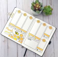 40 More Stunning Bee And Honey Bullet Journal Spreads My Inner Creative Bullet Journal Weekly Layout March Bullet Journal Bullet Journal Books