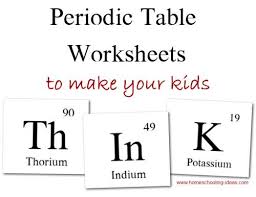 periodic table worksheets