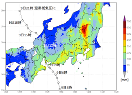 中央氣象局自 2005 年 12 月 31 日正式發布 24 小時定量降水預報，每日05：30 及 17：30 各發布一次未來兩個時段(12 小時一段)的累積降雨量，並在氣象局網站的定量降水預報圖中本島以圖形方式顯示，並從 5 毫米開始起算，共分 12 個級距，300毫米以上不再細分，5 毫米以下不列入預測，顏色所代表的雨量區間，可由圖形右下角的雨量級距比對，如左圖最大值為深綠色，由雨量級. 9æœˆ8æ—¥ 10æ—¥ã®å°é¢¨18å·ã«ä¼´ã†å¤§é›¨ã«ã¤ã„ã¦ Weathernews Inc