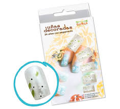 La primavera viene y trae muchos colores. Caja De 24 Unas Decoradas Flores Hippies