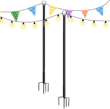 Check spelling or type a new query. Amazon Com Acelite Outdoor String Light Pole 9ft Heavy Duty 4 Prong Frok Stand Pole Twist Cnnection Design For Led Hanging Solar Bulbs Garden Patio Wedding Cafe Decortion 2pack Garden Outdoor