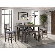 Picket House Furnishings Carter Counter Height 6pc Dining Set Table Four Chairs Bench Overstock 25885978