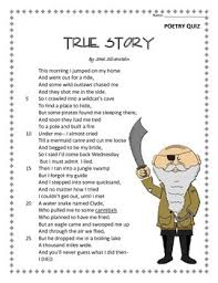 Poetry Quiz True Story Poetry Quiz True Stories Poetry