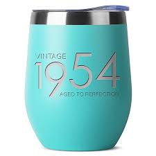 Birthday Gift For 65 Year Old Man 1954 65th Birthday Gifts For Women And Men Mint 12 Oz Insulated Stainless Steel Tumbler 65th Birthday Gifts Birthday Gifts For Women Party Decoration Supplies