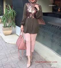 2019 Tesettur Kombinleri Pembe Kalem Pantolon Kahverengi Uzun Kol Tunik Gomlek Tesettur Ayakkabi Mo Muslim Fashion Hijab Muslim Fashion Dress Muslimah Fashion