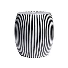 Black And White Striped Vanity Chair B W Striped Side Table Entry Table Decor Ceramic Stool Decor