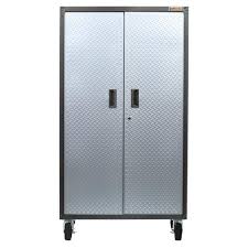 D steel garage floor cabinet is a perfect addition to your garage. Gladiator Ready To Assemble 66 In H X 36 In W X 18 In D Steel Rolling Garage Cabinet In Silver Tread Galg36ckxg The Home Depot
