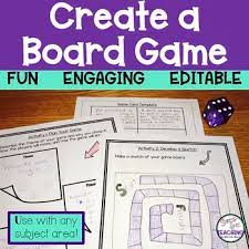 Create Board Game Worksheets Teachers Pay Teachers