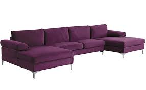 Introducing the newly reimagined hugo sectional. Amazon Com Sofamania Modern Sectional Purple Furniture Decor