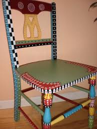 Hand Painted Folk Art Chair Painted Furniture Whimsical Painted Furniture Whimsical Furniture Painted Chairs