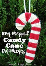 Yarn Wrapped Candy Cane Christmas Ornament Candy Cane Crafts Christmas Ornament Crafts Handmade Christmas