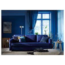 Gebrauchtes schlafsofa von ikea leichte gebrauchsspuren, farbe olive grün bezug wird vor abgabe frisch gewaschen übergeben 2 kissen gehören dazu blau, waschbarer bezug, lattenrost. Friheten 3er Bettsofa Skiftebo Blau Ikea Osterreich