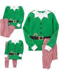 Family Matching Holiday Elf Pajamas Carters Com