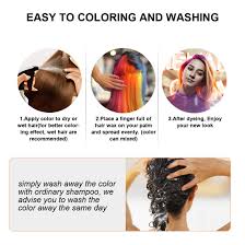 Temporary hair colours are direct dyes made up of large colour molecules that rest on the cuticle layer of the hair. Buy 4 Color Temporary Hair Dye Wax Color Wax Hair Dye Washable Hair Cream Mud Unisex Natural Matte Hairstyle For Party Cosplay 4 Colors Online In Turkey B08996fzxj