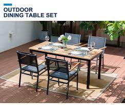 Europe Design Patio Furniture Aluminium Textliene 4 Seater Outdoor Garden Dining Set Buy Outdoor Furniture Outdoor Dinning Set Garden Sets Product On Aluminum Pergola Alunotec