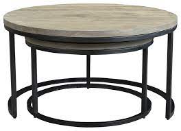 It is arguably the most important piece in your living room. Drey Round Nesting Coffee Tables Set Of 2 Industrial Coffee Table Sets By Moe S Home Collection Houzz