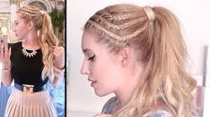 Attachez les cheveux en une queue de cheval latérale puis insérez et enroulez les tresses pour former un chignon. Tuto Coiffure Queue De Cheval Tressee Lookbook Tenues De Soiree Youtube