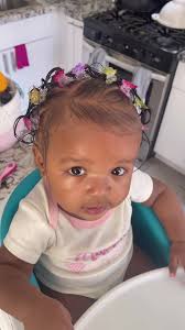 Another easy “starter” hairstyle for baby girls! But technically, this is a  little more advanced 🤣 Quick tip: DO NOT put rubber bands