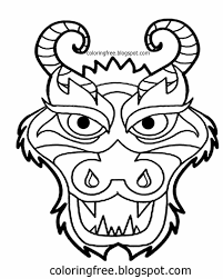 40+ dragon coloring pages for printing and coloring. Chinese Dragon Face Drawing Easy For Kids Novocom Top