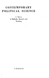 Contemporary Political Science A Survey Of Methods Research And Teaching Unesco Digital Library