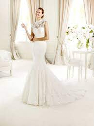 Classic Trumpet High Neckline Chapel Train Tulle Lace Wedding Dress Wd1132 Lace Fishtail Wedding Dress High Neck Wedding Dress Wedding Dress Necklines