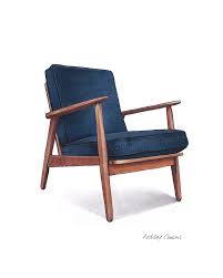 Mid Century Modern Danish Teak Chair Drawing Navy Blue 8x10 Etsy In 2021 Blue Mid Century Chair Mid Century Chair Teak Chairs