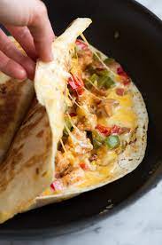 Add the chicken stock and simmer for about 8 minutes, or until slightly thickened. Chicken Quesadillas Fajita Style Cooking Classy