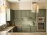Rustic Olive Green Kitchen Cabinets