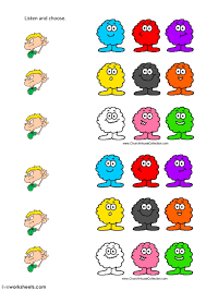 Good practice for young learners who know basic colours. Colours Worksheet For Elementary