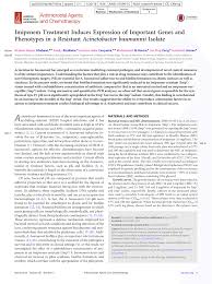 As for the clinic selection, the online world provides overwhelming information and while some of the sites do provide the needed information price list: Pdf Imipenem Treatment Induces The Expression Of Important Genes And Phenotypes In A Resistant Acinetobacter Baumannii Isolate