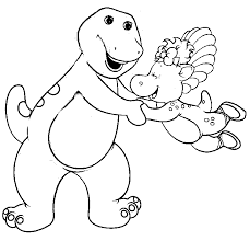 Barney The Dinosaur Black And White Barney Coloring Pages Barney Friends Barney The Dinosaurs