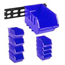 Vonhaus 21 2 h x 37 8w x 8 6d 44 piece diy slatwall kit wayfair in 2020 garage storage. Alltopbargains 4 Large Stackable Plastic Storage Bins Container Organizer Parts Tray Wall Mount Walmart Com Walmart Com