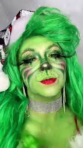 Glam Grinch Girl 💚#grinch #makeup