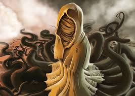 Yellow H P Lovecraft Hastur Wallpaper Lovecraft Art Lovecraft Lovecraftian Horror Design your everyday with removable lovecraftian wallpaper you'll love. yellow h p lovecraft hastur