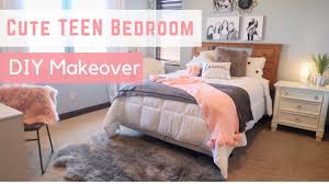 The decor used here is effortless and girly with a subtle industrial vibe. Cute Teen Bedroom Lily S Room Diy Makeover Tween Room Reveal Youtube