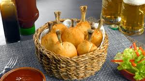 Ausgebackene Hahnchenkeulen Mit Kase Fullung Ausgebackenes Lecker Schmecker Fingerfood