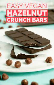 Vegan Nutella Crunch Chocolate Bar Recipe 2 Ingredients Recipe Chocolate Bar Recipe Vegan Chocolate Recipes Vegan Sweets Treats