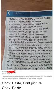 Check my mosquito yard spray reviews to help you decide on the best repellents that fit your requirements. Search Mosquito Yard Spray Y And Pasted From A Friend Big Bottle Blue Cheap Mouthwash 3 Cups Of Epsom Salt 3 Stale 12 Oz Cheap Beermix Those Three Ingredients Together Until Salt