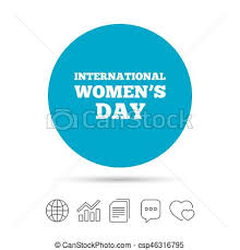 8 March International Womens Day Sign Icon