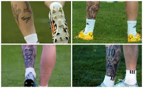 Tatuaje del rostro de la madre de messi. Analisis De Los Tatuajes De Messi En La Pierna Y El Brazo Y Su Significado