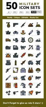 Military Filled Outline Icons Style Icon Icon Set Outline